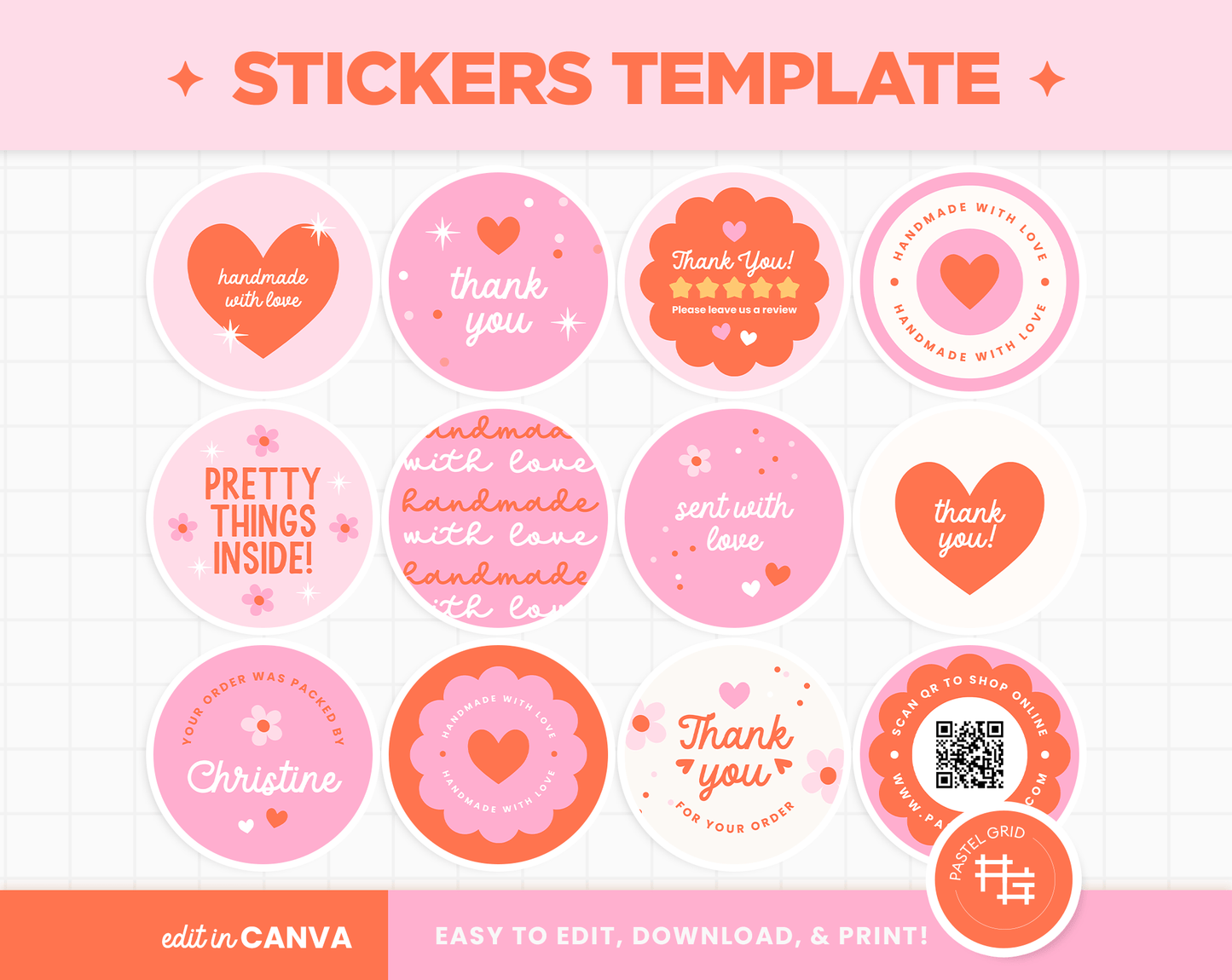 Stickers Template