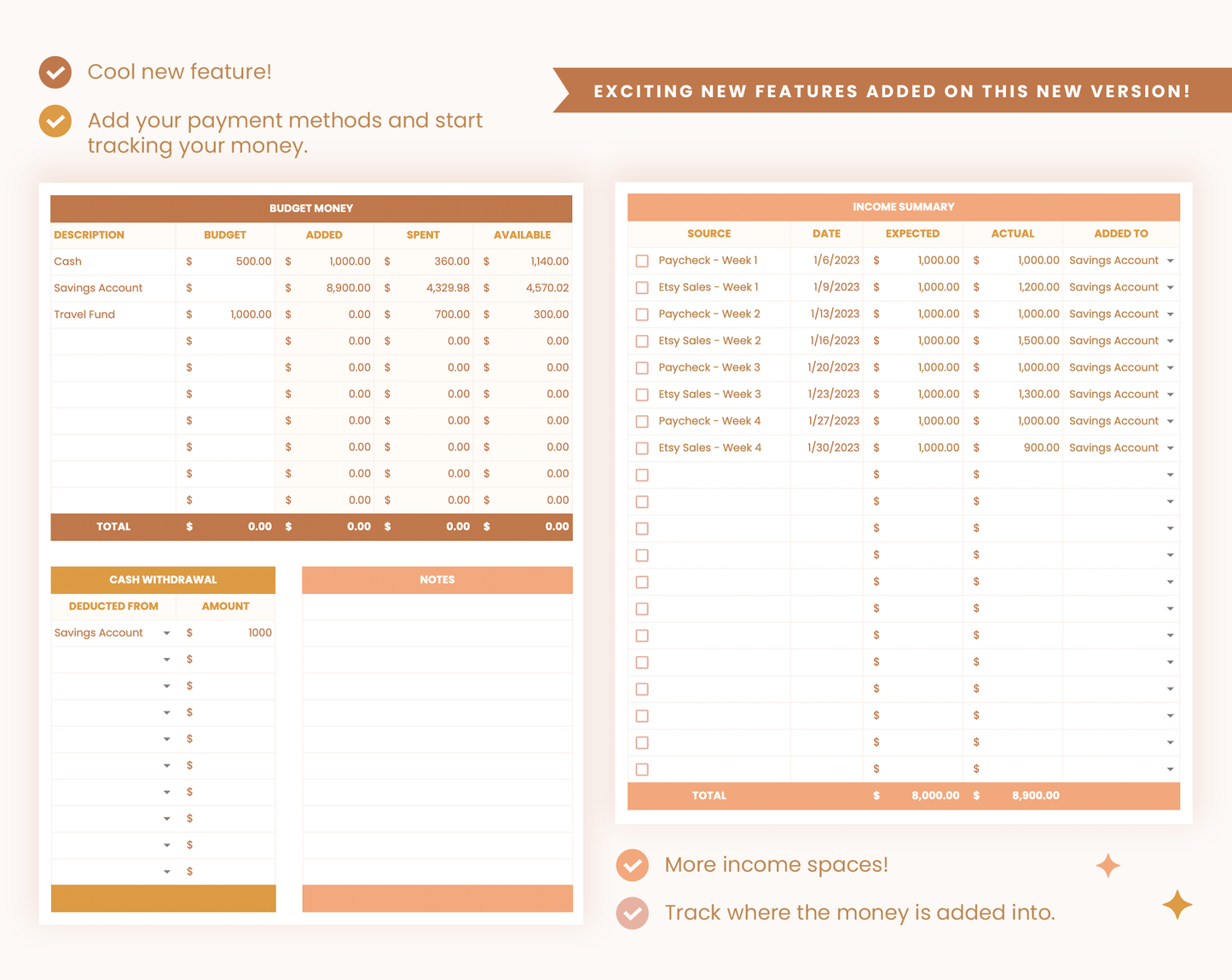 Budget Spreadsheet
