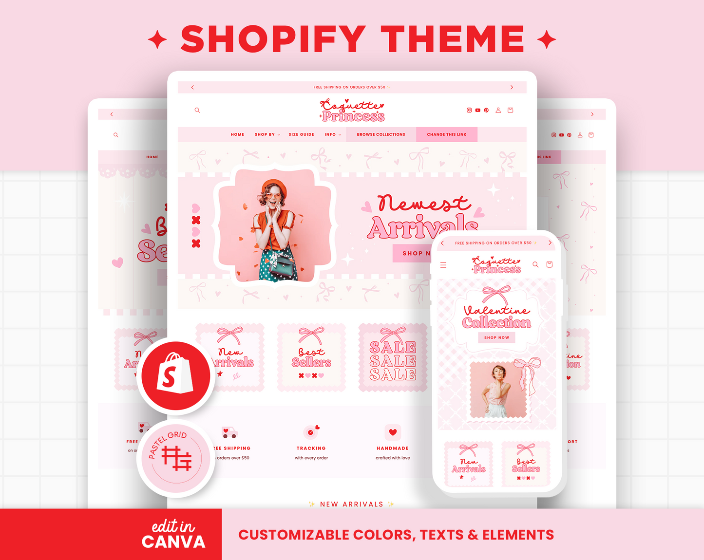 Coquette Princess Shopify Theme