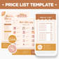 Price List Template