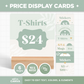 Price Display Cards