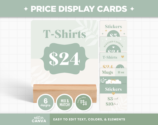 Price Display Cards