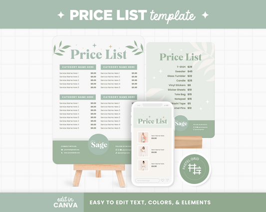 Price List Template