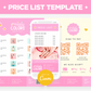 Happy Colors Price List Template