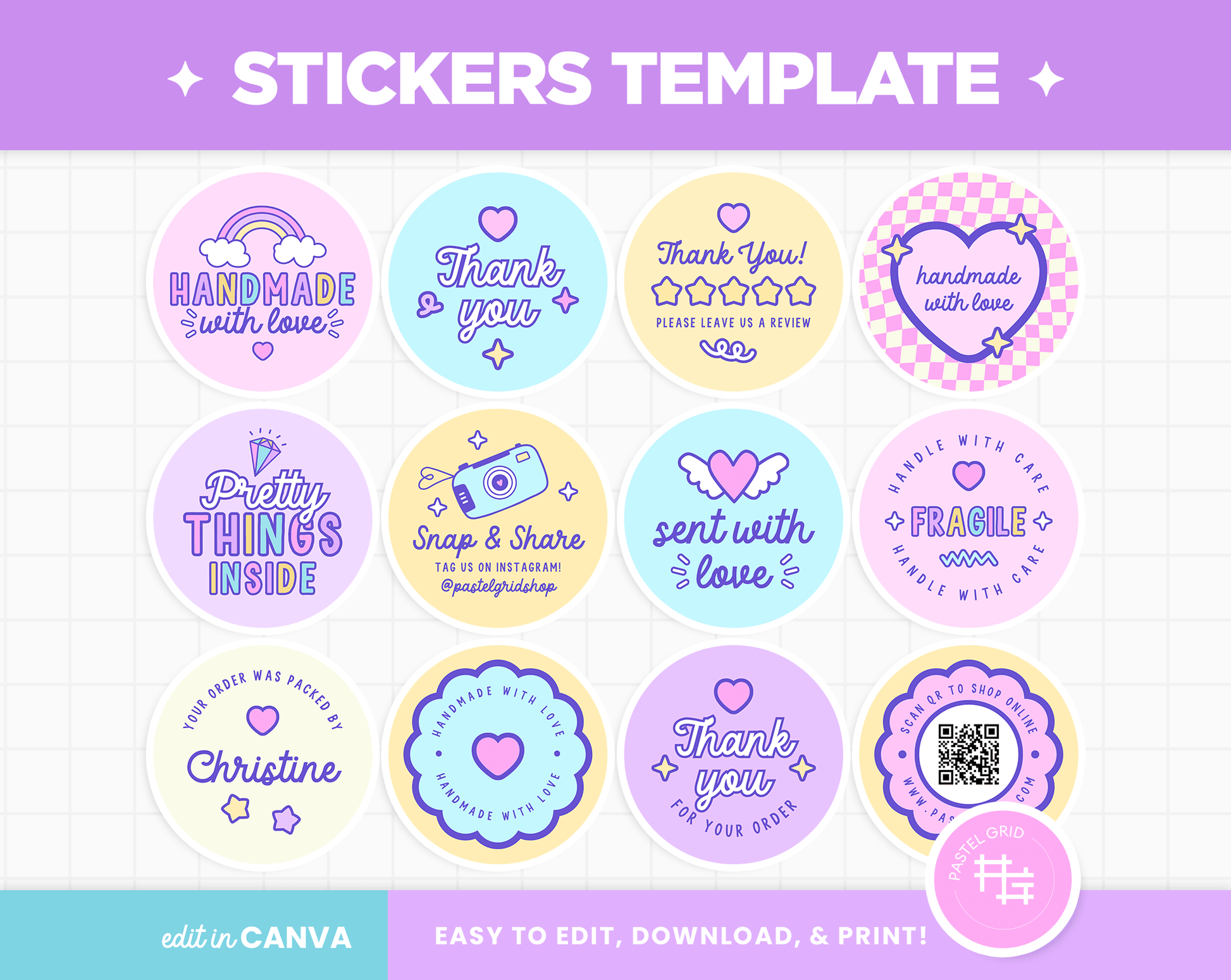 Stickers Template