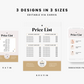Price List Template