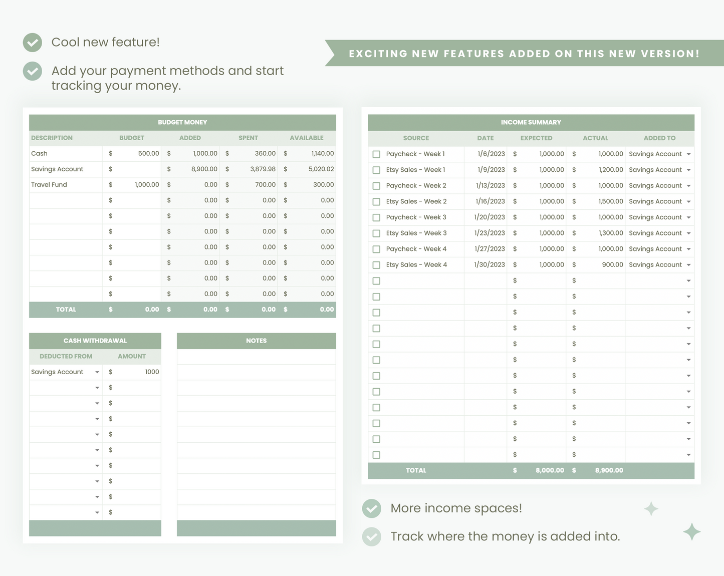 Budget Spreadsheet