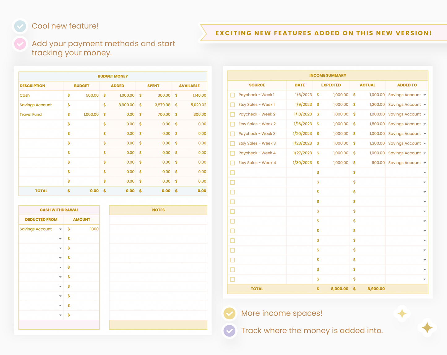 Budget Spreadsheet