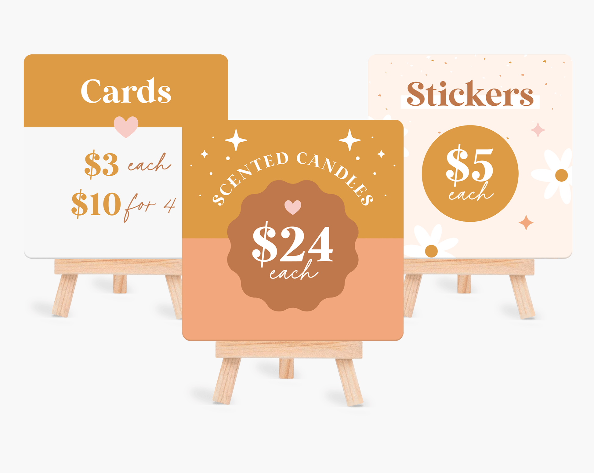 Price Display Cards