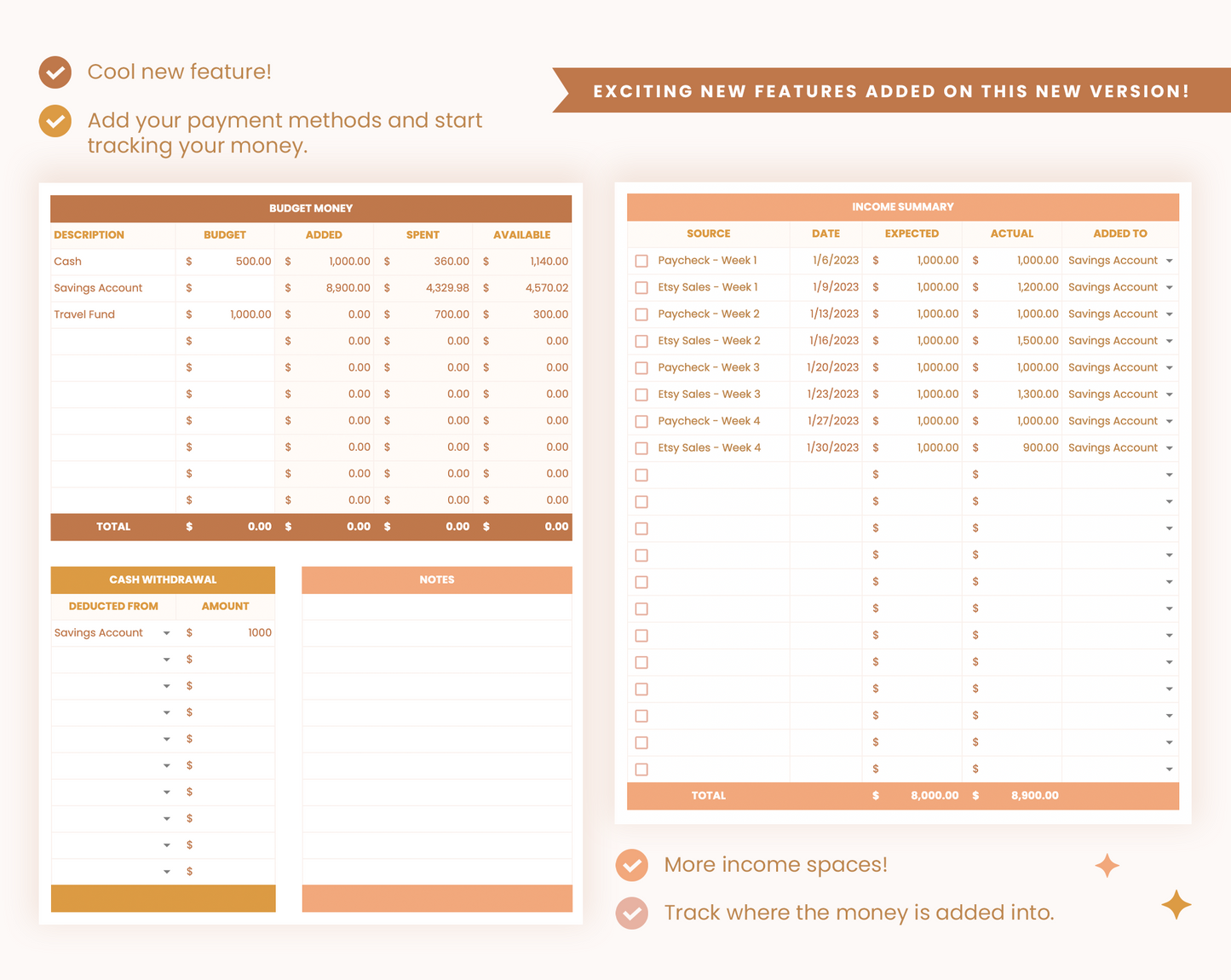 Budget Spreadsheet