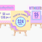 Price Display Cards