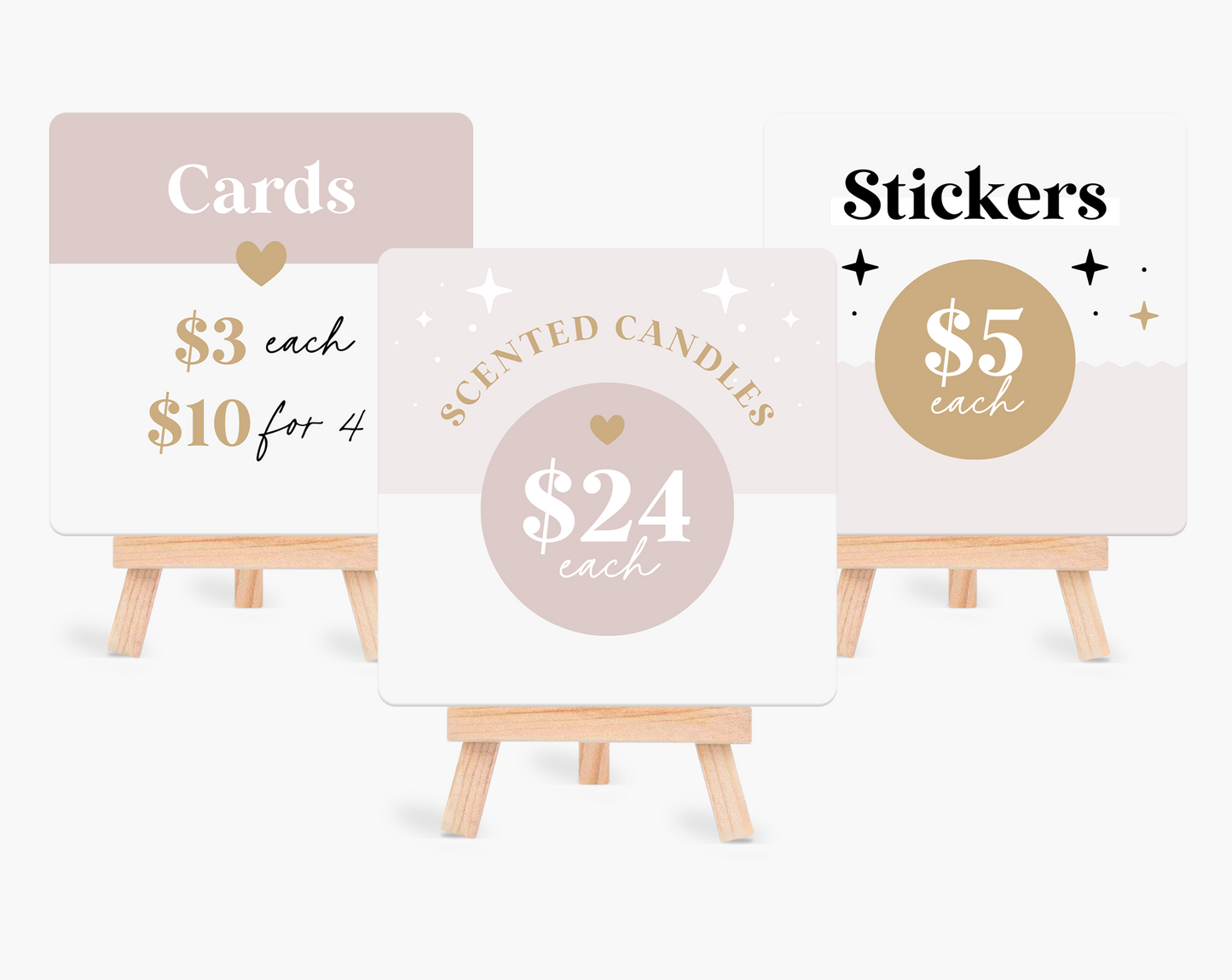 Price Display Cards